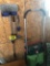 Hose end, broom, squeegie, outdoor sweeper (items on wall)  NO SHIPPING