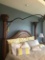 King size 4 poster complete bed w/ bedding  - NO SHIPPING NO SHIPPING