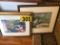 (2) Broken frame watercolor: Bernie Alpander 14/150 & D. Hill painting  NO