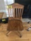 Wood rolling desk chair  NO SHIPPING