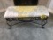 Wrought iron padded bench  - NO SHIPPING NO SHIPPING