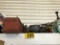 Contents of top shelf: solar panel chargers, tool box, inselct repellent NO