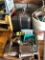 Empty case, bench vice, hardware, wood box  NO SHIPPING