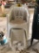 Stack of (16) white plastic chairs  NO SHIPPING