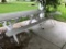 9ft picnic table w/ round metal table  NO SHIPPING
