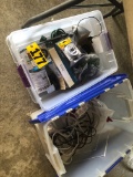 (2) Tubs of electronics & cords  NO SHIPPING