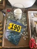 Glass pebble & candle  NO SHIPPING