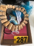 Mardi gras mask, cork wreath, love canvas  NO SHIPPING