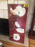 Lg. floral canvas print  NO SHIPPING