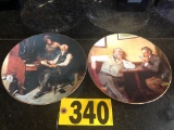 (2) Norman Rockwell plates  NO SHIPPING