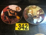 (2) Norman Rockwell plates  NO SHIPPING