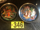 (2) Bradford Exchange Russian Fairy Comm. Plates  NO SHIPPING