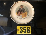 President JFK & Mrs. Kennedy comm. Plate  NO SHIPPING