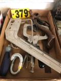 Clamps & hacksaw  NO SHIPPING