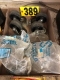 Caster wheels & pegboard hooks  NO SHIPPING