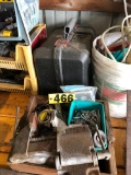 Empty case, bench vice, hardware, wood box  NO SHIPPING