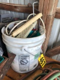 Bucket of hand tools & cords  NO SHIPPING