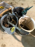(3) Buckets of hand tools, hardware, & more  NO SHIPPING