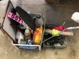 Box of cords, rope, No Parking sign  NO SHIPPING