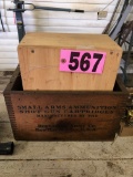 Winchester antique ammo storage box & wood box  NO SHIPPING