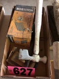 Box of Bostitch stick nails & hand tools  NO SHIPPING