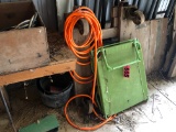 Contnets on ground: Wood, chair, creeper, cord  NO SHIPPING