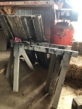 (3) Saw horses w/ skids  NO SHIPPING