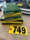 4 boxes Remington 7mm Moser 140Gr soft point  Shipping available at buyer's