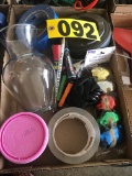 Vase, tape, ribbon, ash tray  - NO SHIPPING NO SHIPPING