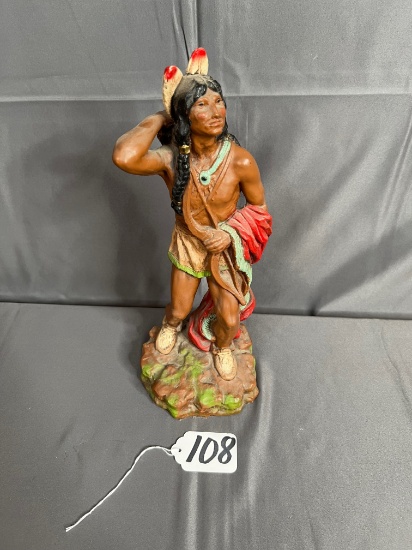 14in Resin Native American Hunter figure