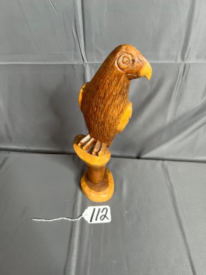 16in. Wood bird carving, J.W. 1984