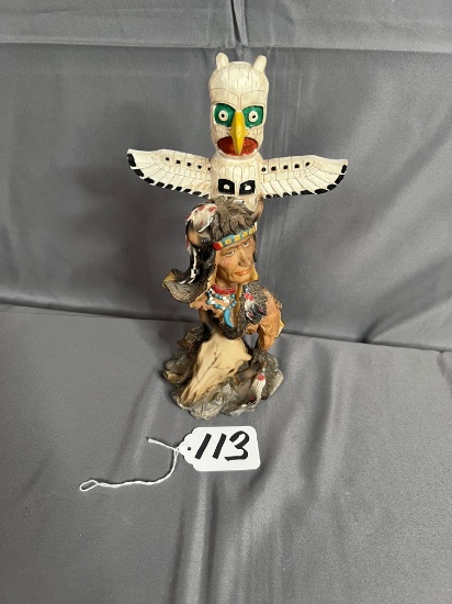11in. Native American resin figure