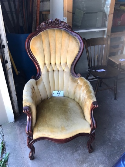 Victorian roseback  parlor chair
