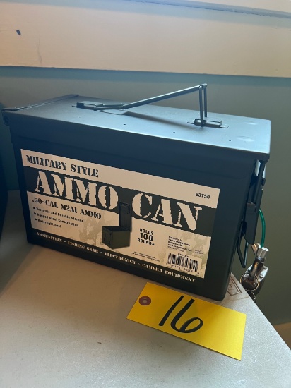 Military style ammo can w/ lock & key