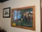(3) pc: Framed puzzle, golf print, & Jack Daniels framed poster