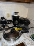 Coffee maker, pots & pans