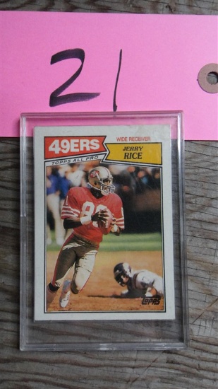 1987 Topps Jerry Rice chewing gum card
