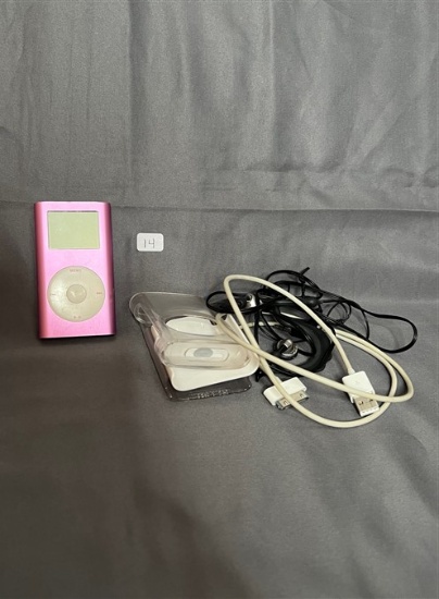 Apple iPod 6gb, model: A1051 w/ case, charger, earbuds, & belt clip