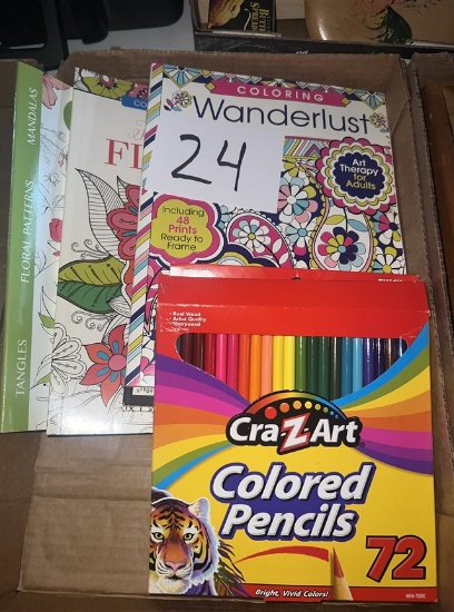 Adult coloring books & supplies