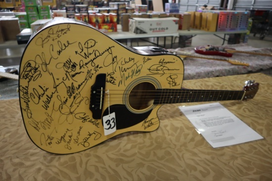 Galveston Acoustic Guitar signed by Various Artists