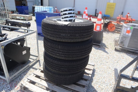 Set-Firestone Transforce LT245/75R17 Tires/Rims/Hubcaps (NEW Takeoffs)