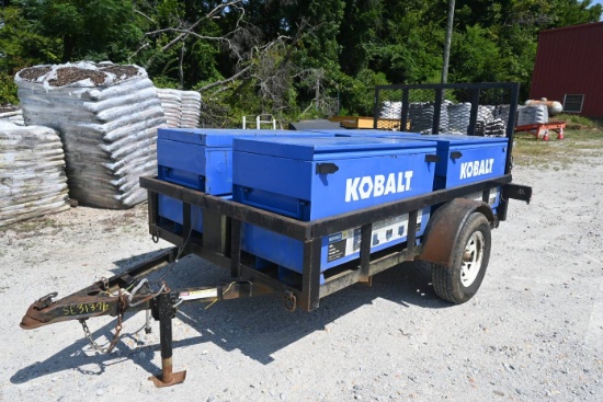 5'x9 Utility Trailer w/ Kobalt 48" Jobsite Boxes