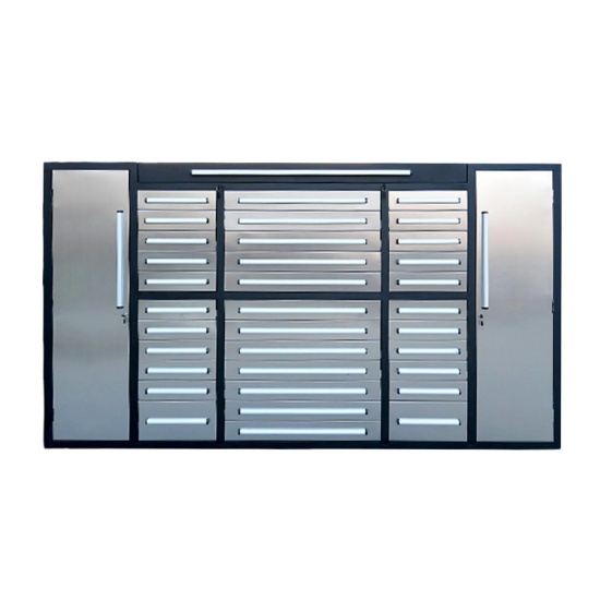 Chery Ind. 9' 34-Drawer Stainless Steel Workbench (Unused)