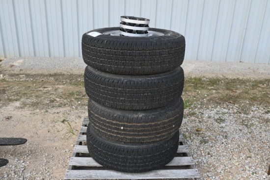 Set-Firestone Transforce LT245/75R17 Tires/Rims/Hubcaps (NEW Takeoffs)
