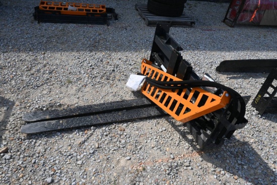 Land Honor HPF-11-3000G Hyd. Skid Steer Pallet Forks (Unused)