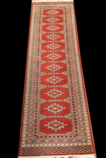 HAND KNOTTED ORIENTAL RUNNER
