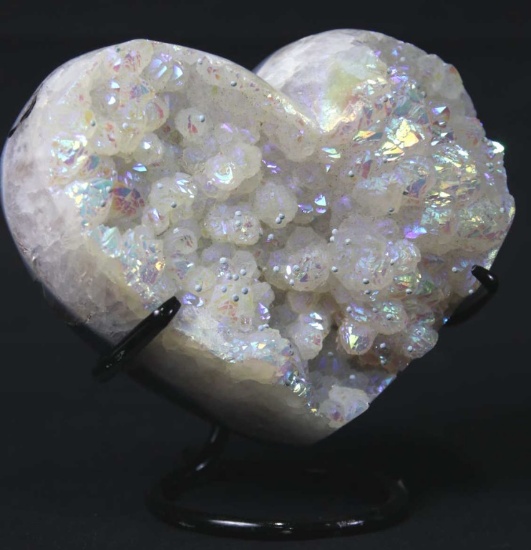 COATED AMETHYST HEART