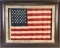 FRAMED EMBROIDERED & STITCHED WAVY AMERICAN FLAG