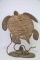 DISTRESSED WOOD & ROPE TURTLE SCULPTURE