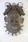 VINTAGE AFRICAN BENIN CROW BRONZE MASK